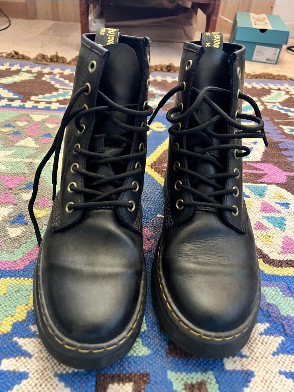 Dr. Martens Women's Black Lace-Up Platform Boots